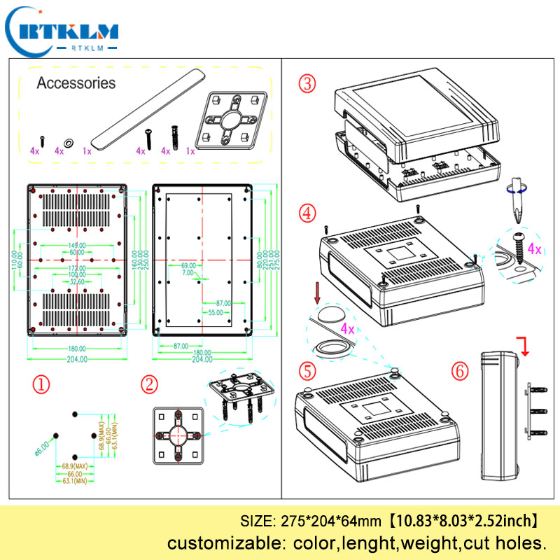 Do montażu na ścianie obudowa  – Diy Enclosure For Electronics recenzja i cena