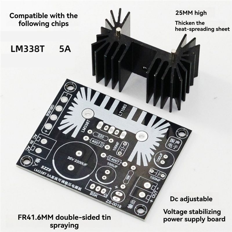 Płytka z regulowanym liniowym  – Diy Electronics Power Supply recenzja i cena