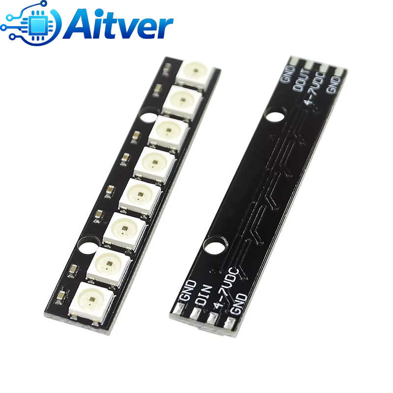 Moduł LED RGB WS2812B 8-bitowy – Diy Electronics Address recenzja i cena