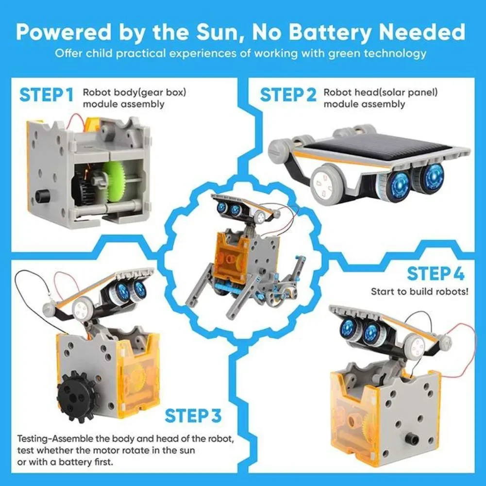 13 w 1 Robot zasilany energią  – Learn Diy Electronics recenzja i cena