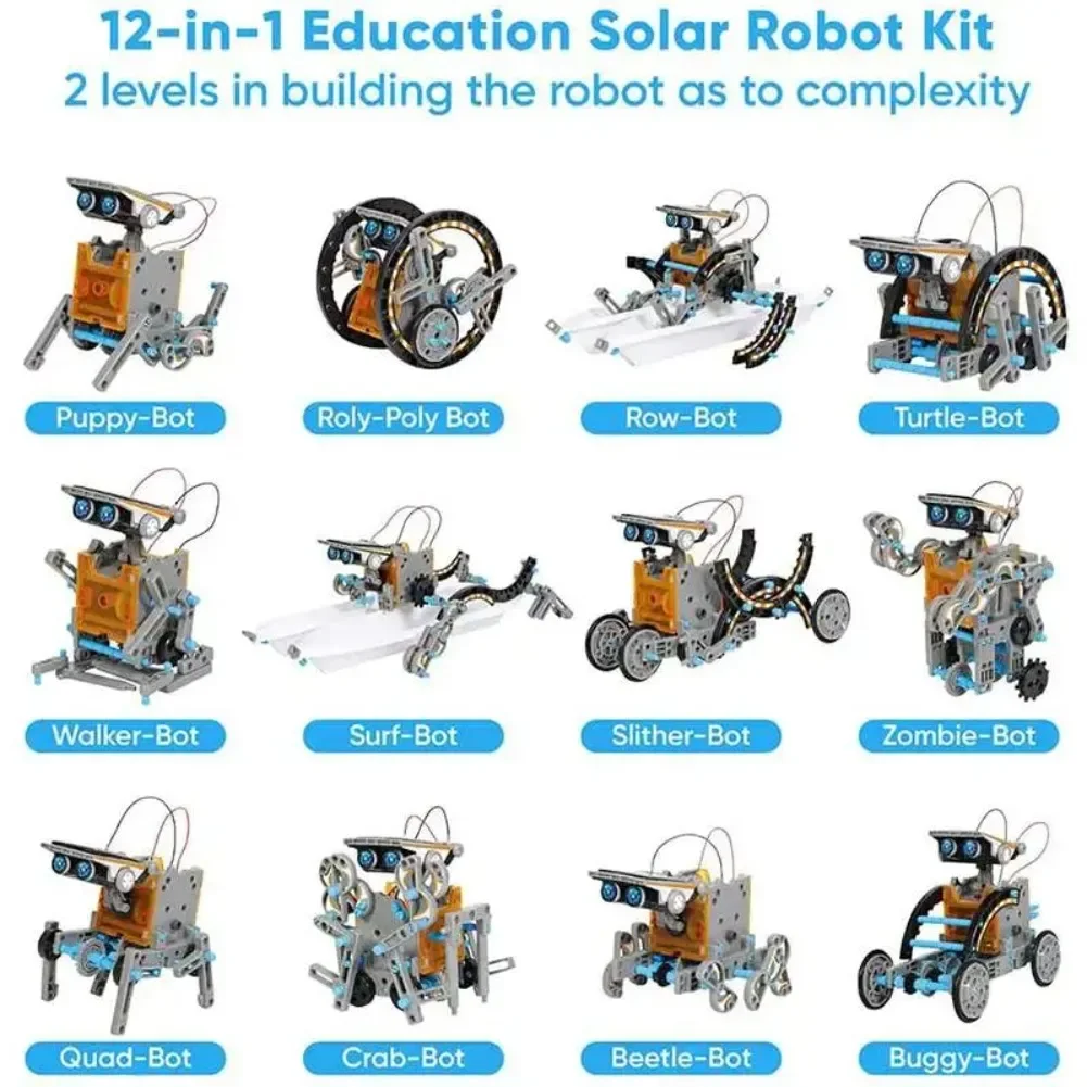 13 w 1 Robot zasilany energią  – Learn Diy Electronics recenzja i cena
